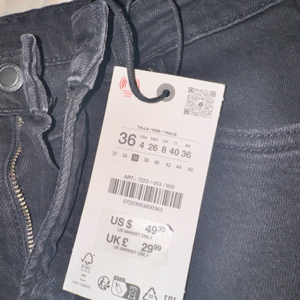 Zara Dark Gray Women's Jeans